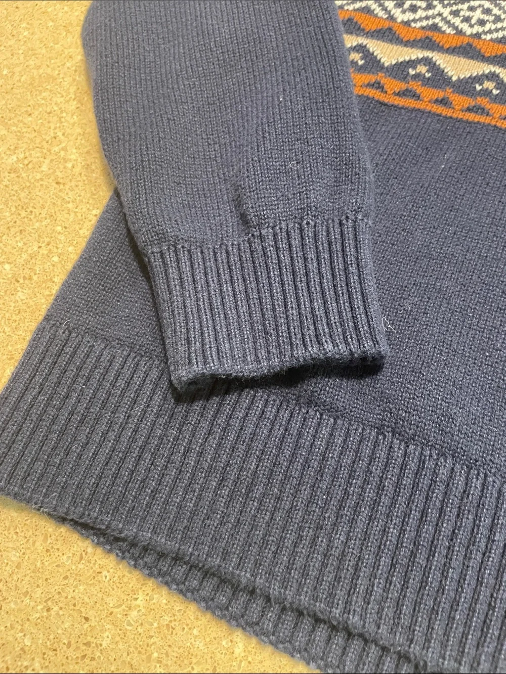 The Children's Place Navy Fair Isle Moose Knit Pullover